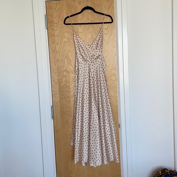 zara beige polka dot dress ZARA. Polka dot midi dress T.xs  Hibuy market